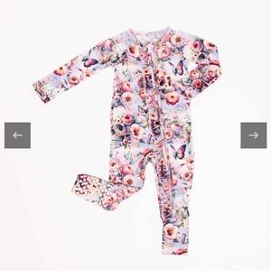 Bums & Roses convertible ruffle romper  “Rose from the Dead” 3-6 mo. Like New